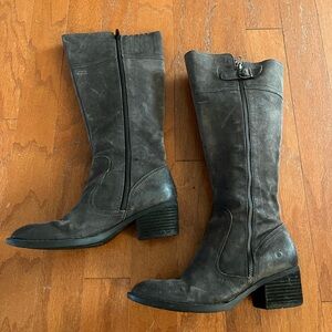 Born Gray Fanner Suede Leather Knee High  Boots size 8